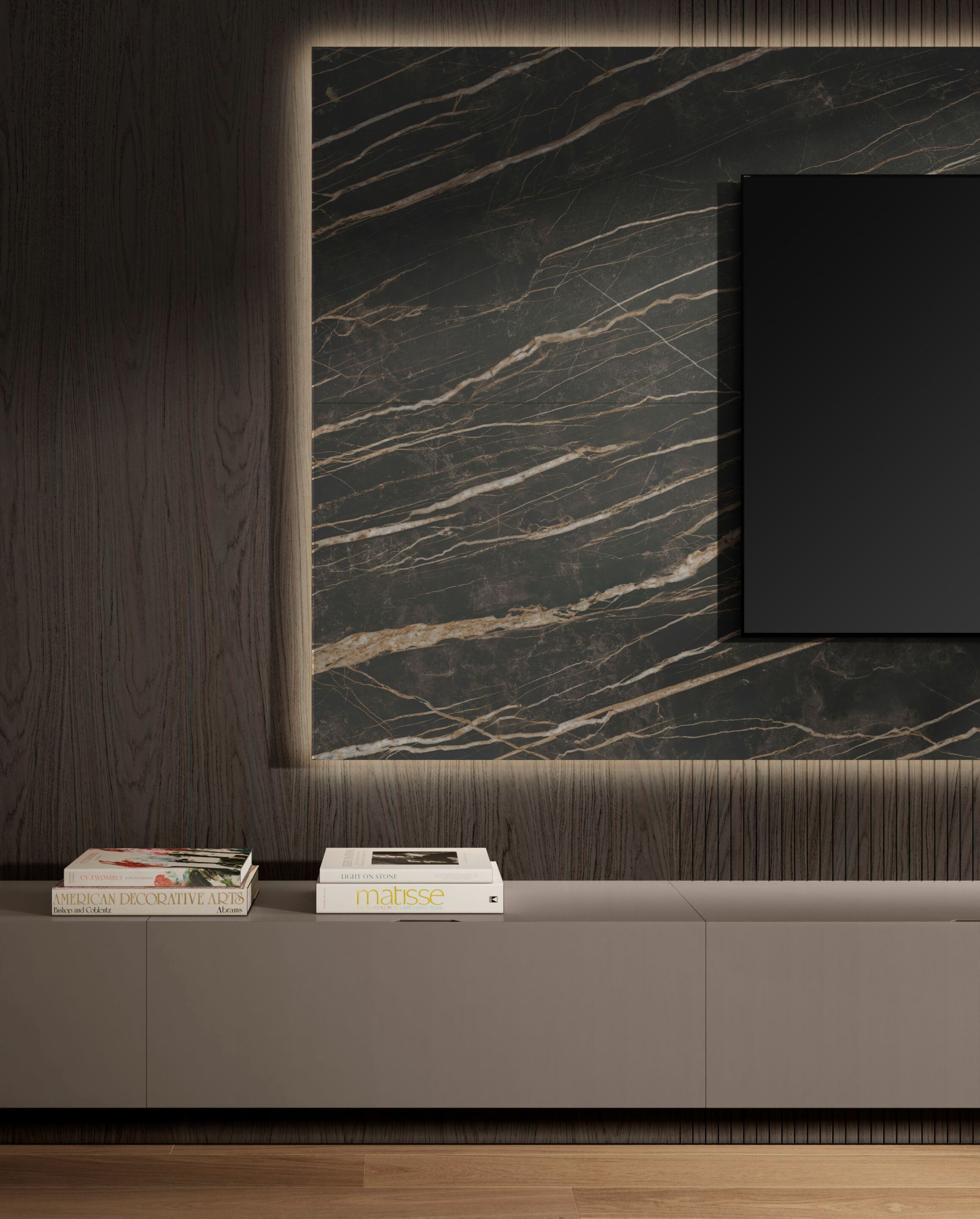 Деревянная оборудованная стена Olivieri CUBE 6 ARCH-00123672 - Вид №1