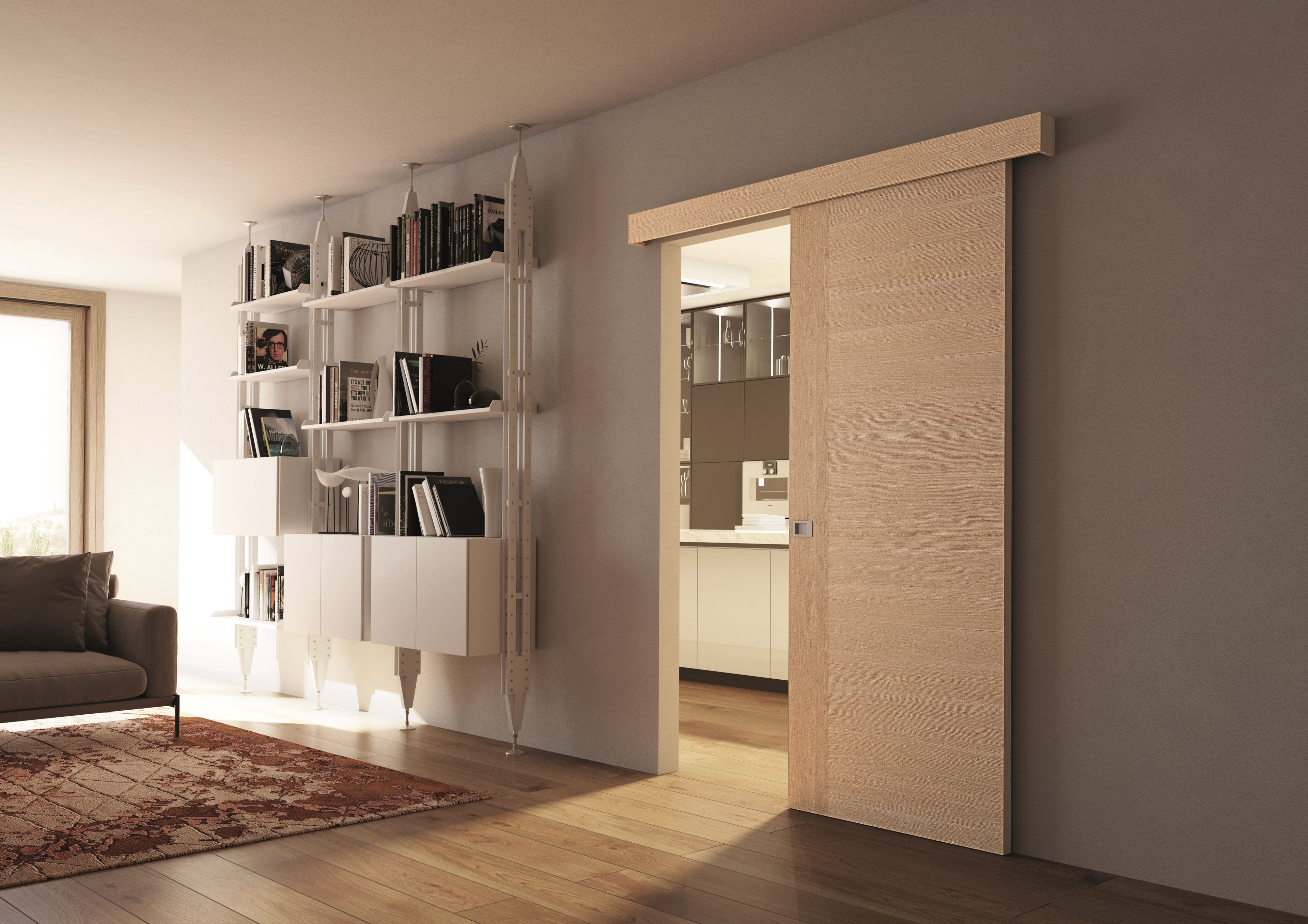 Безрамная дверь из ясеня PIVATO le porte раздвижные специальные ARCH-00023431 - Вид №1