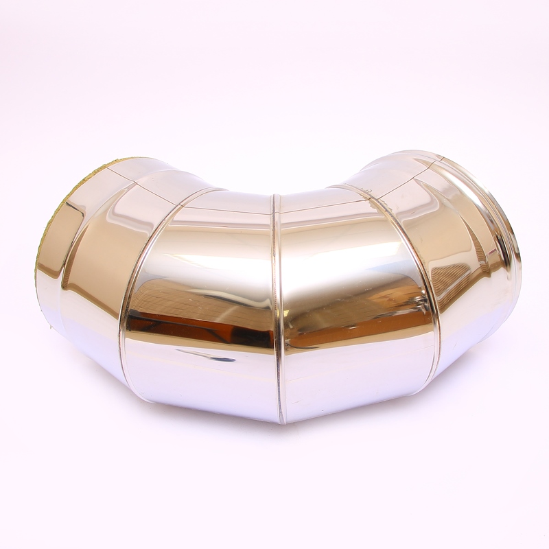 Сэндвич-колено 90" Ferrum Ф160х250 нержавеющая сталь (430/0,5мм) FD08160N4FF - Вид №2