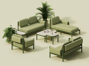 2-местный садовый диван с подлокотниками