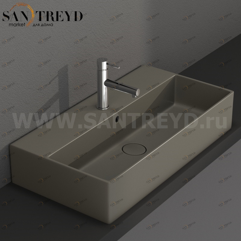 IN072FE Подвесная раковина настенная прямоугольная Ceramica Globo T-EDGE
