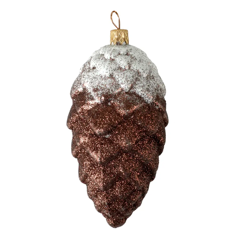 88458706 Новогоднее украшение Шишка 10x7 см цвет коричневый STLM-1517951 Santreyd  - Вид №2