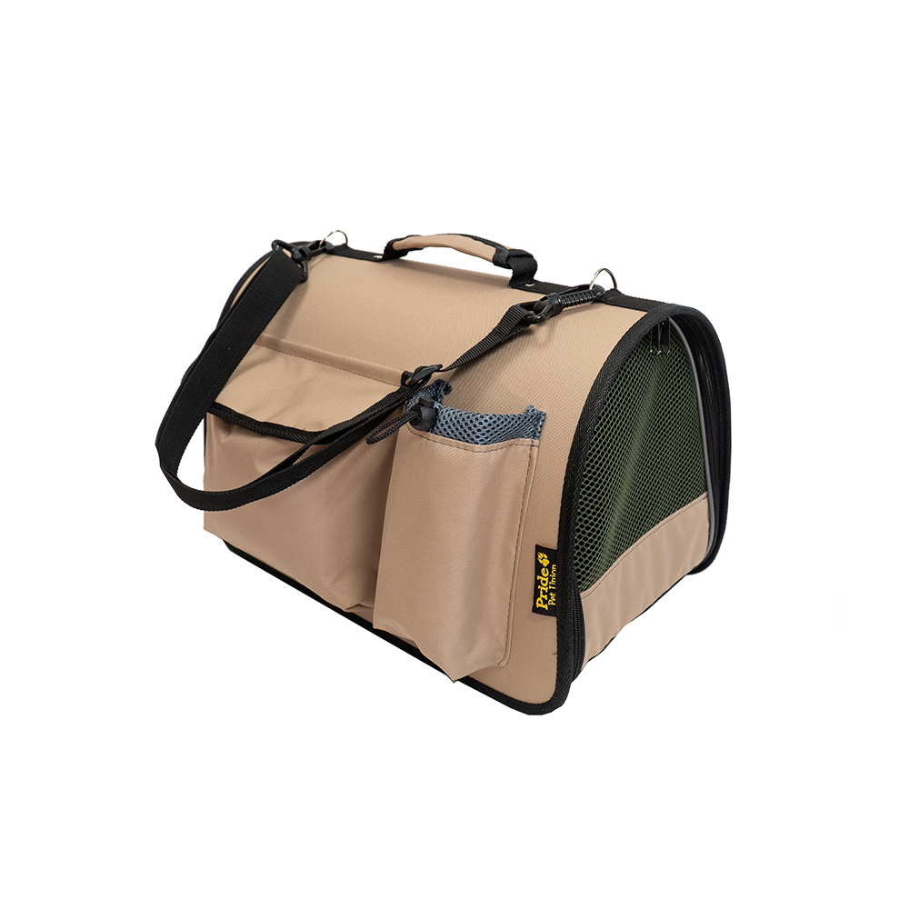 ПР0057531 Переноска для животных Вояж, бежевая 40x27x26см Pride 