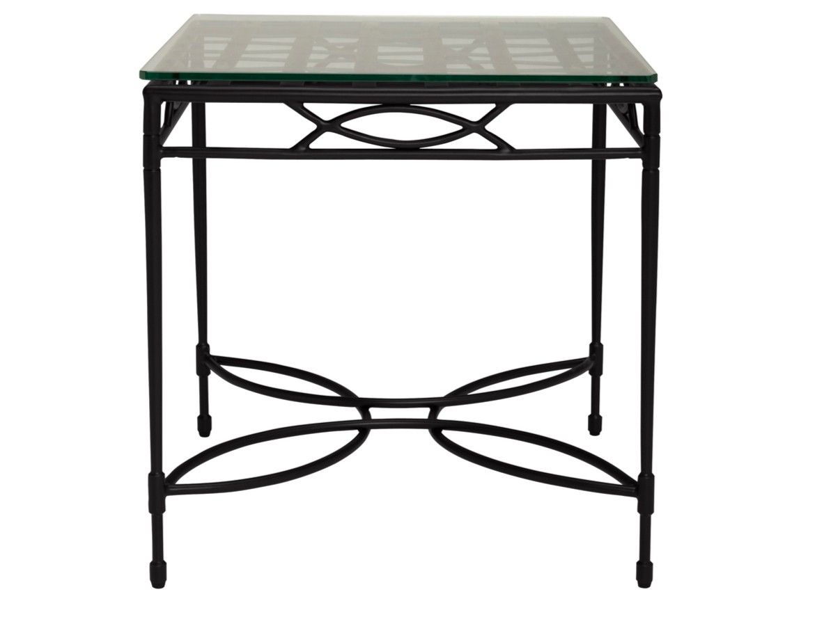 Квадратный стол из нержавеющей стали и стекла JANUS et Cie ARCH-00142006 - Вид №1