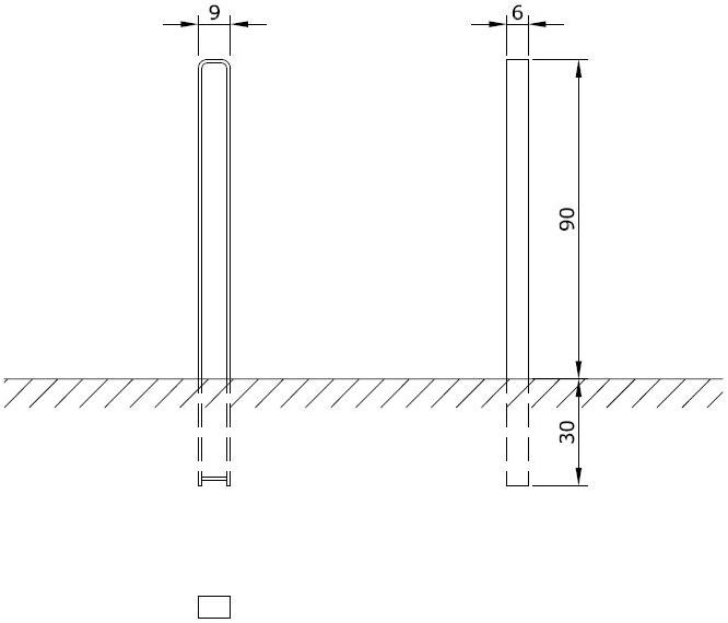 Euroform W Крепление для велосипедов из металла / столбик  420ln  - Вид №2