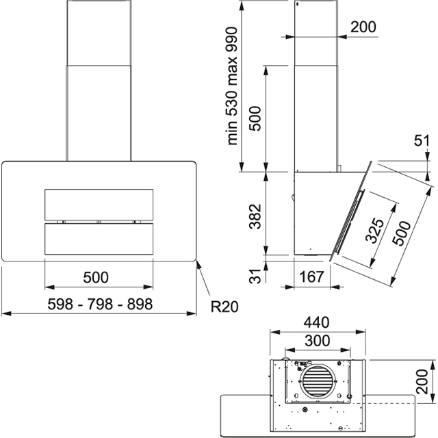 Вытяжка  FMA 605 WH Franke Maris FMA 605 WH Белое стекло - Вид №1