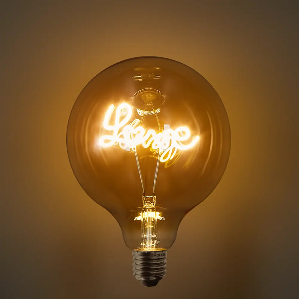 Декоративная филаментная лампа Voltega Love G125 тонированная шар 4Вт E27 89345982 STLM-0906245