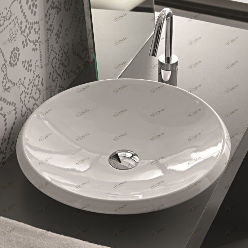 25372 Накладная раковина на столешницу  овальная Ceramica Hidra 