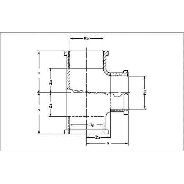 131301112 SANHA 3130 PURAFIT тройник ВР 1x1x1/2 мм  - Вид №1
