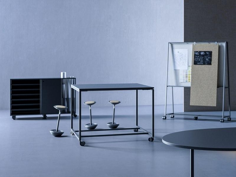 FANTONI Офисный шкаф из металла с распашными дверцами на колесиках Atelier sun-id-1513162 - Вид №3