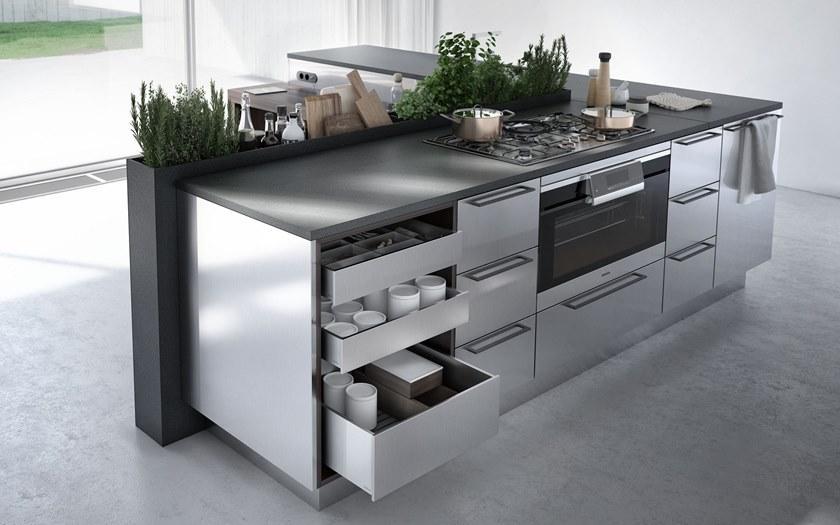SieMatic Кухня без ручек из дерева и стали sun-id-1442859 - Вид №4