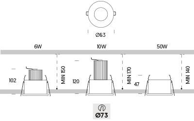 ONOK Lighting Встраиваемый светодиодный точечный светильник из литого алюминия sun-id-1478985 - Вид №1