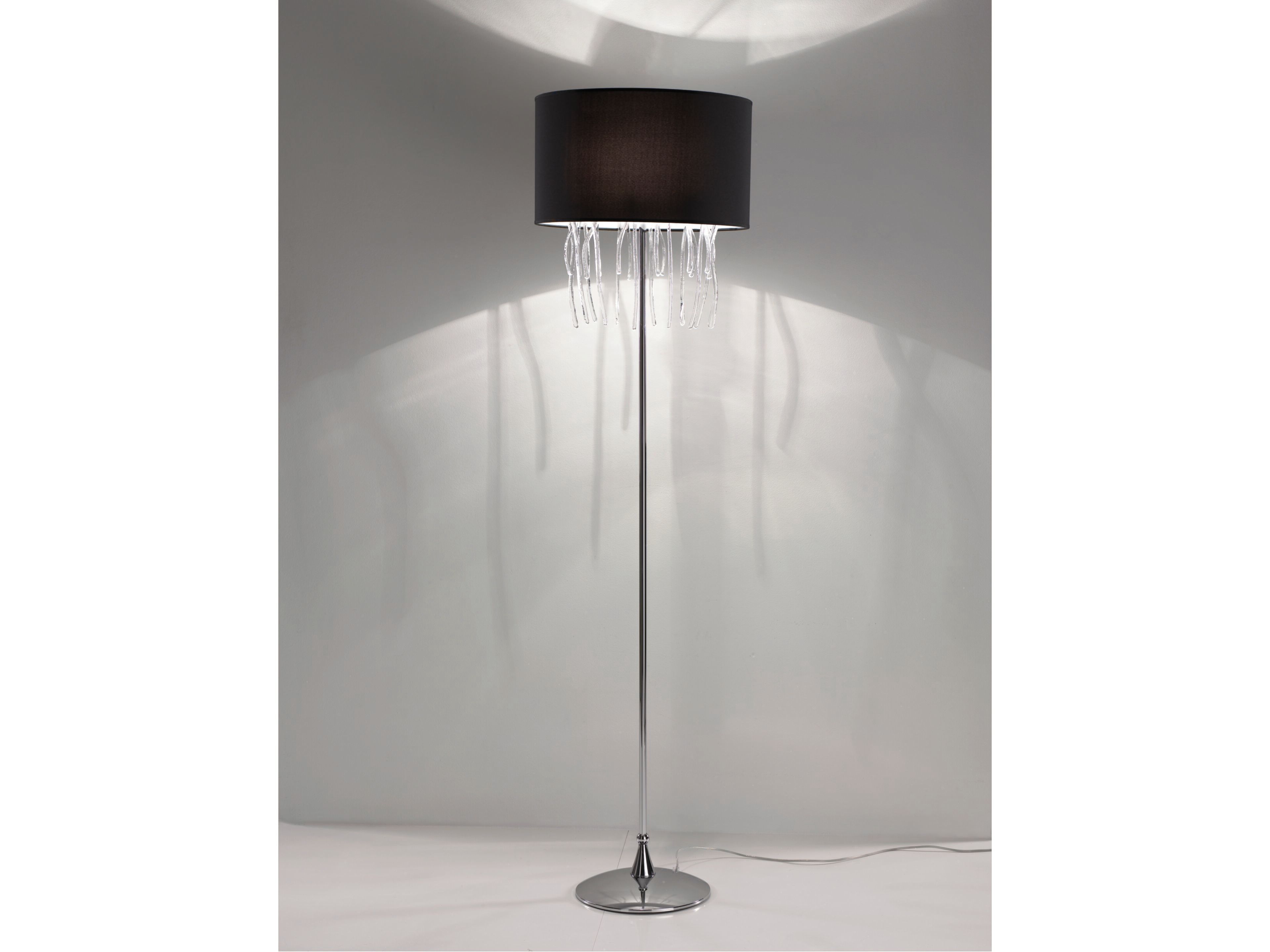 Металлическая светодиодная напольная лампа с тканевым абажуром Cremasco Illuminazione световые работы ARCH-00059236 - Вид №1