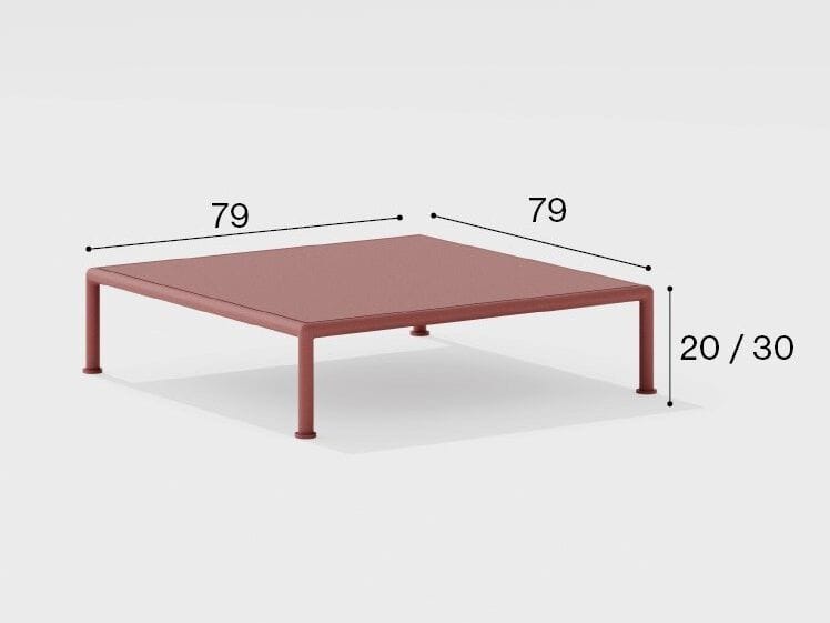 Алюминиевый квадратный низкий садовый столик с порошковым покрытием FAST Roè ARCH-00116707 - Вид №3