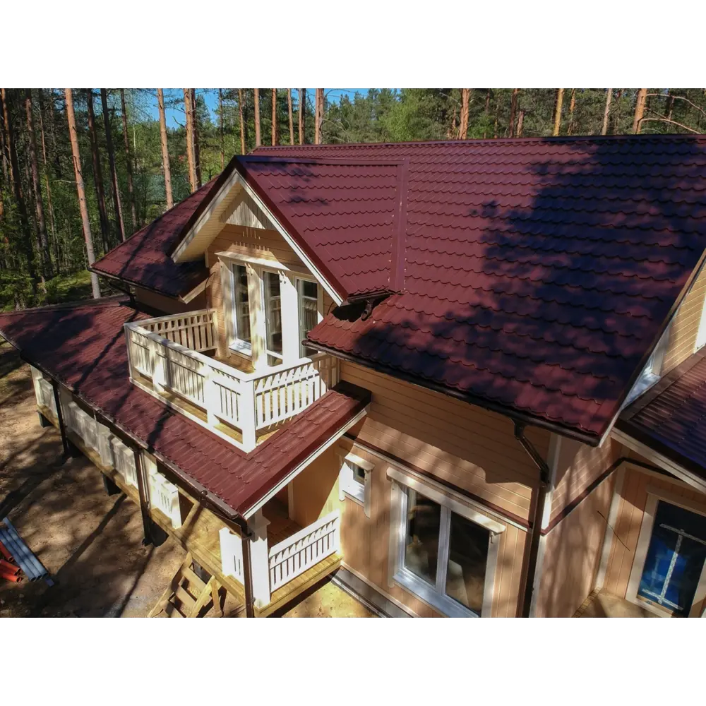 Металлочерепица 0.5 мм ГОСТ 470x1180 мм RAL 8017 коричневый 89334771 STLM-2186993 Grand Line  - Вид №3