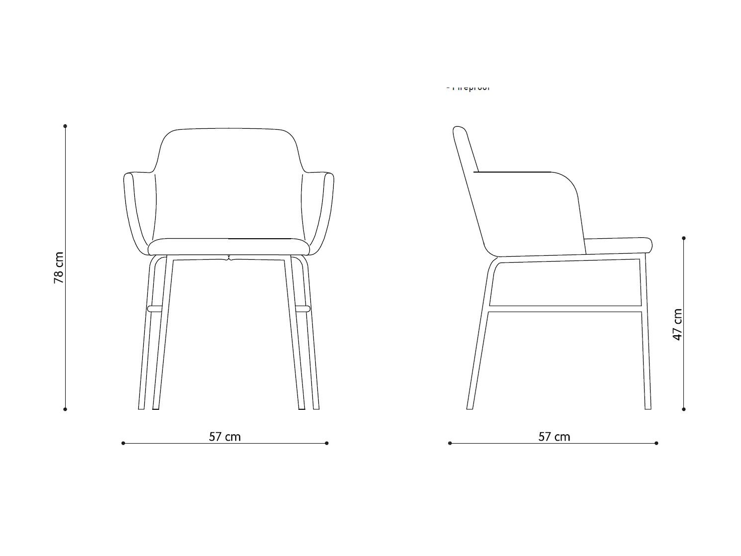 Мягкий тканевый стул с подлокотниками TrabA' Bardot ARCH-00068082 - Вид №3