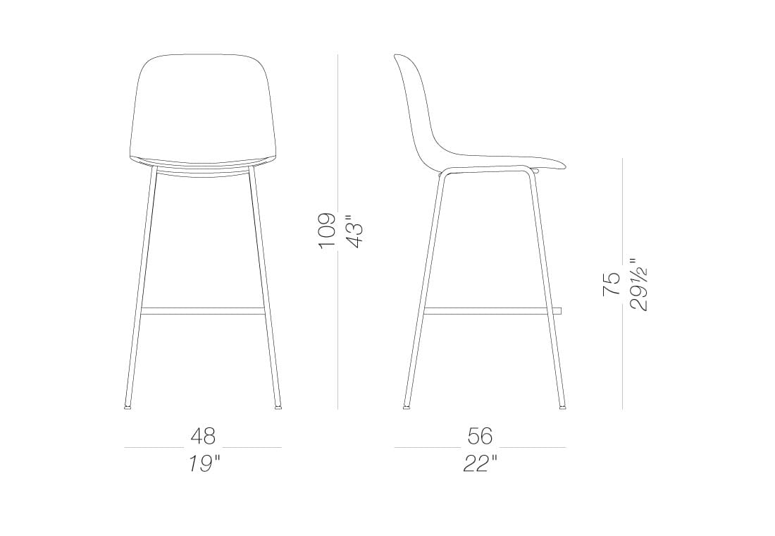 Высокий садовый стул с подставкой для ног Lapalma SEELA OUTDOOR ARCH-00051165 - Вид №3