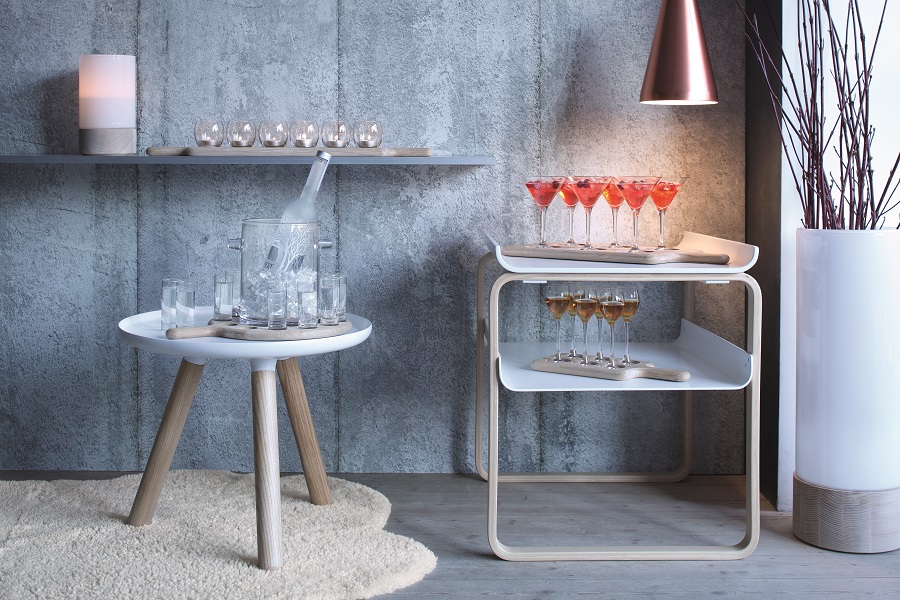 G1116-06-301 Набор из 3 подсвечников на подставке paddle, 34 см LSA International  - Вид №1