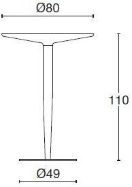 Diemme Садовый стол из полиэтилена круглый Margarita sun-id-1453504 - Вид №3