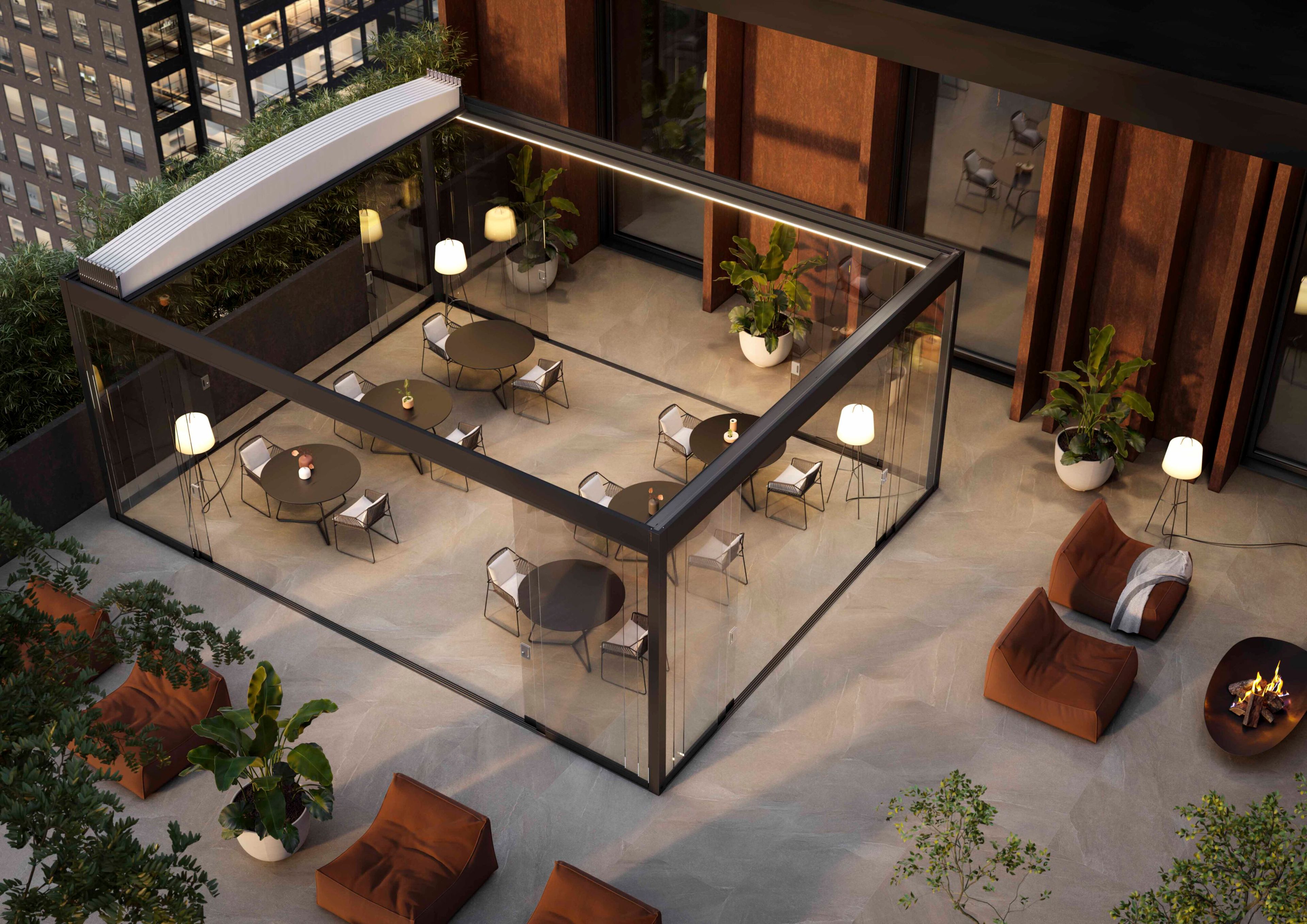 Самонесущая беседка из ткани Corradi система Butterfly ARCH-00017740 - Вид №1