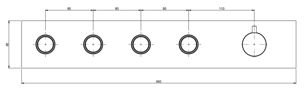 Смеситель для душа с 5 отверстиями Rubinetterie Frattini отдельная эстетика ARCH-00047837 - Вид №10