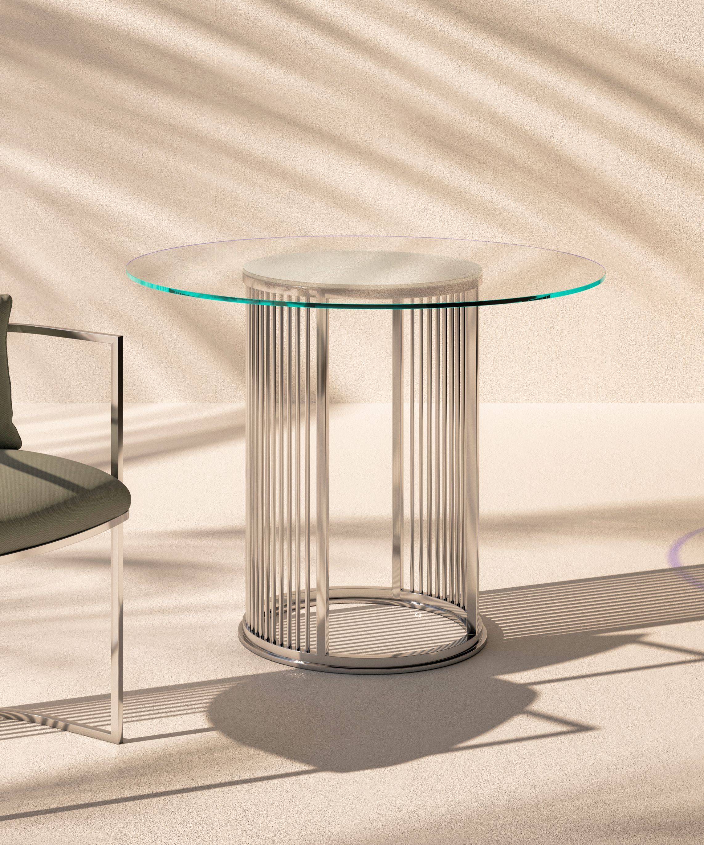 Стальной и стеклянный садовый стол Galbiati Outdoor Alpemare Collection ARCH-00092258 - Вид №1