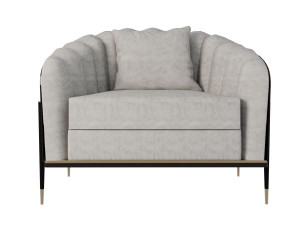 Тканевое кресло с подлокотниками