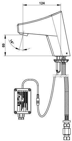 Порционный кран Presto Touch 56635 для раковины 56635.0 - Вид №1