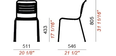 Штабелируемый стул из переработанного алюминия COLOS Re-al ARCH-00090221 - Вид №5