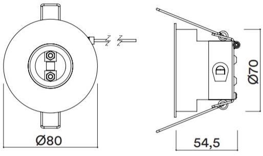 HER Полувстраиваемый потолочный светильник прямого света из металла Four 2228 - Вид №2
