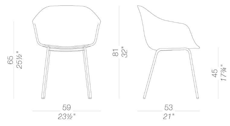 Мягкий стул из ткани и полипропилена Lapalma SEELA ARCH-00141705 - Вид №5
