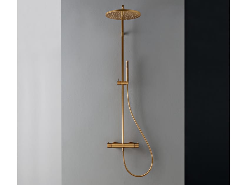 Латунная настенная душевая колонна с душем Rubinetterie Treemme Up+ ARCH-00096002