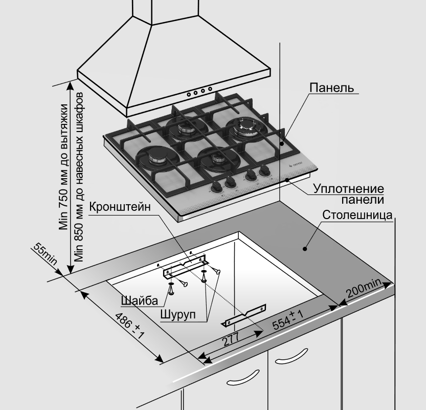 9915838 Газовая варочная поверхность Gefest ПВГ 2231-01 Р2 STDN-0100434 - Вид №2