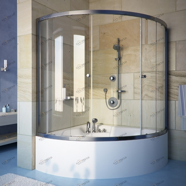 130X130GV864RS Душевое ограждения на борт вынны GUTEWETTER Германия SHAPE