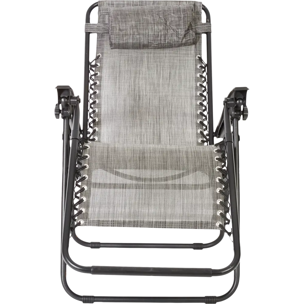 Шезлонг складной GreenGard Бриз 100x63x97 см сталь/ткань черный/серый STLM-2031059 - Вид №3