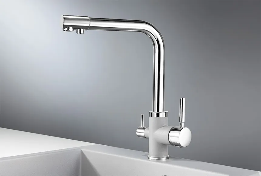 3015, XРОМ/АЛЮМИНИУМ, СМЕСИТЕЛЬ КУХОННЫЙ GRANULA 3015-ST144