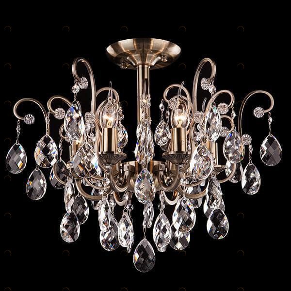 Подвесная люстра Eurosvet 10022/6 античная бронза/прозрачный хрусталь Strotskis EUROSVET ДИЗАЙНЕРСКИЕ 00-3886947 Бронза;прозрачный 