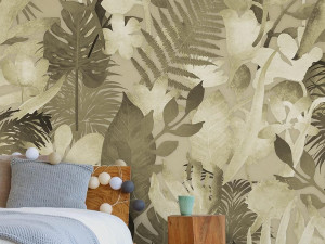Тропические обои ПВХ бесплатно, ЭКО, моющиеся