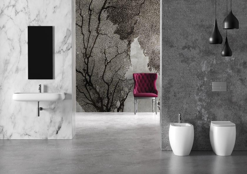 33100101.09 Унитаз напольный 550х335х450 мм Alice Ceramica Nur безободковый выпуск в стену/пол Белый матовый - Вид №6