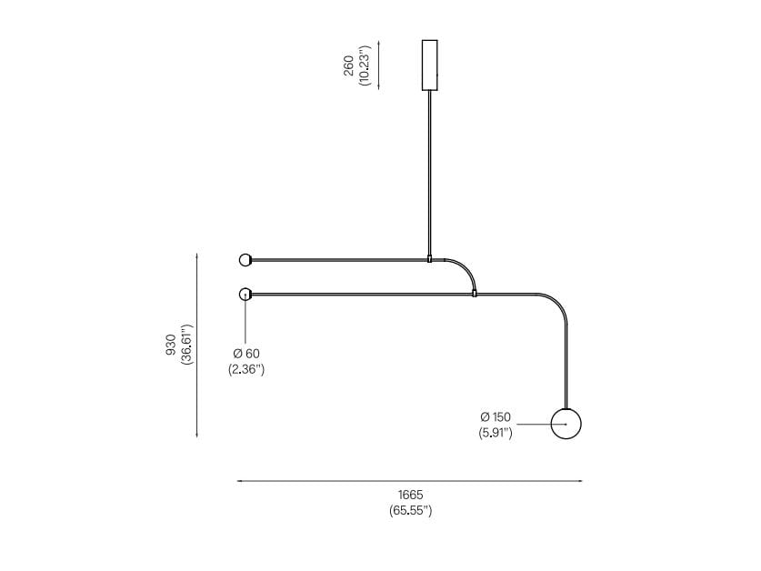 Латунь ручной работы светодиодный подвесной светильник Michael Anastassiades Mobile Chandeliers ARCH-00146111 - Вид №2