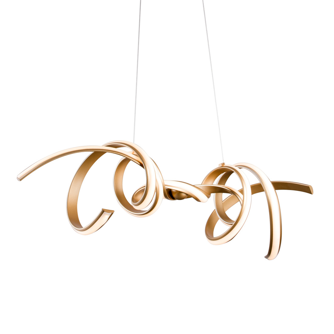 Светильник подвесной 30х100 см золотой Fluire 2C MD8690-2C DELIGHT COLLECTION ДИЗАЙНЕРСКИЕ 00-3882330 Золото;прозрачный  - Вид №1