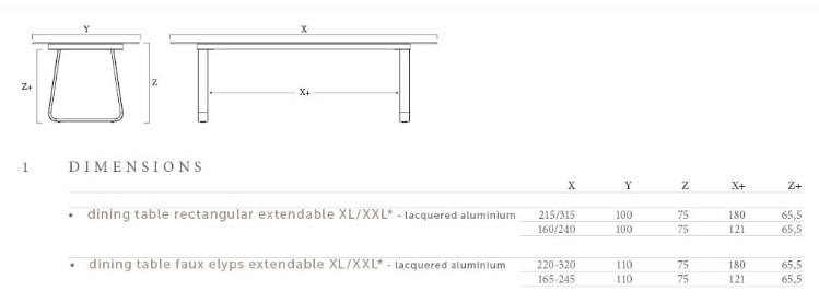 Joli Раздвижной стол с верхом из xeramica® или matilux® Curve sun-id-1437686 - Вид №3