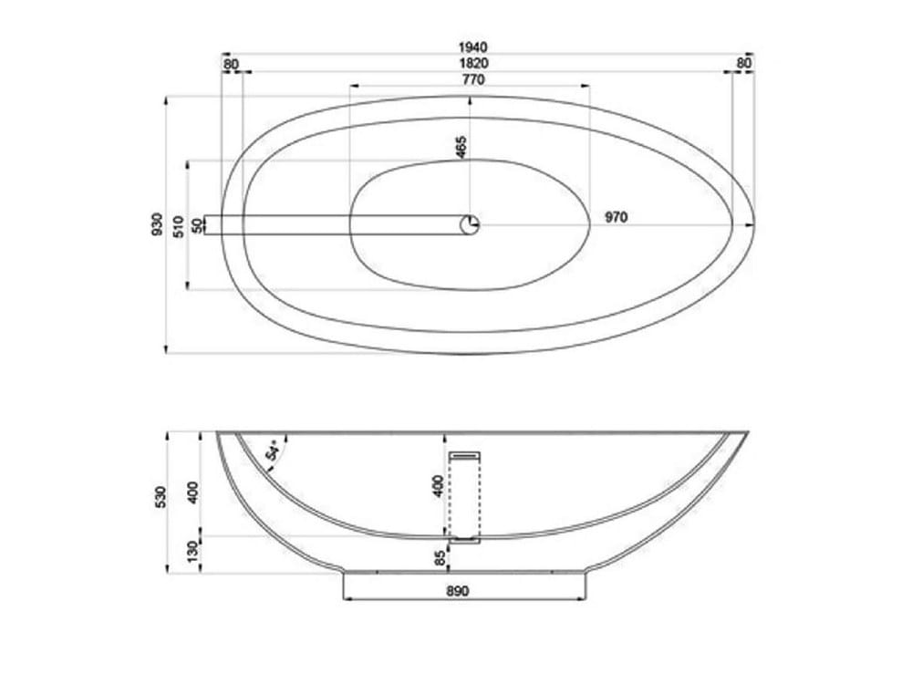 Овальная ванна в центре комнаты JEE-O ARCH-00122139 - Вид №1