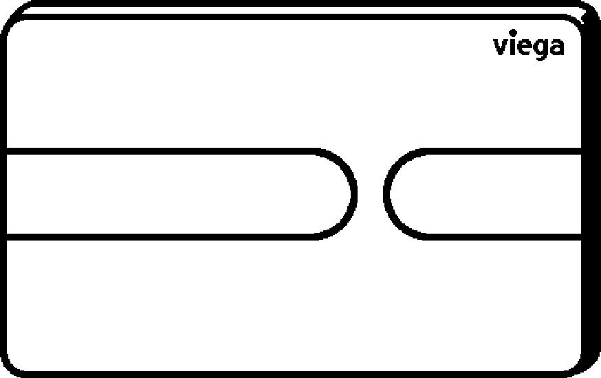 Viega Панель смыва Prevista для унитазов 8613.1 (773175) 773 175 - Вид №2