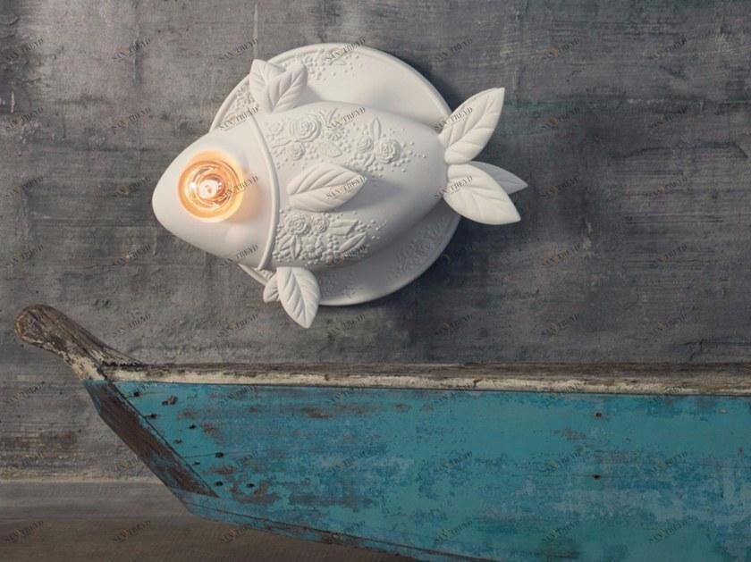 Karman Белый керамический настенный светильник Aprile sun-id-1510485