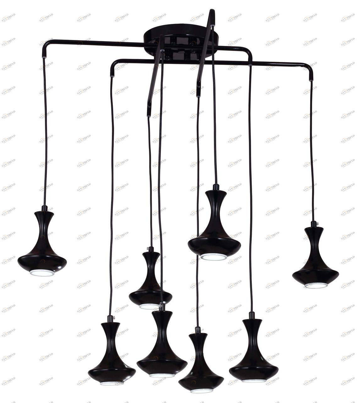 Люстра дизайнерская Harrys черная 1727-8P SUPERNW ДИЗАЙНЕРСКИЕ, KOSMOS 057145 Черный 