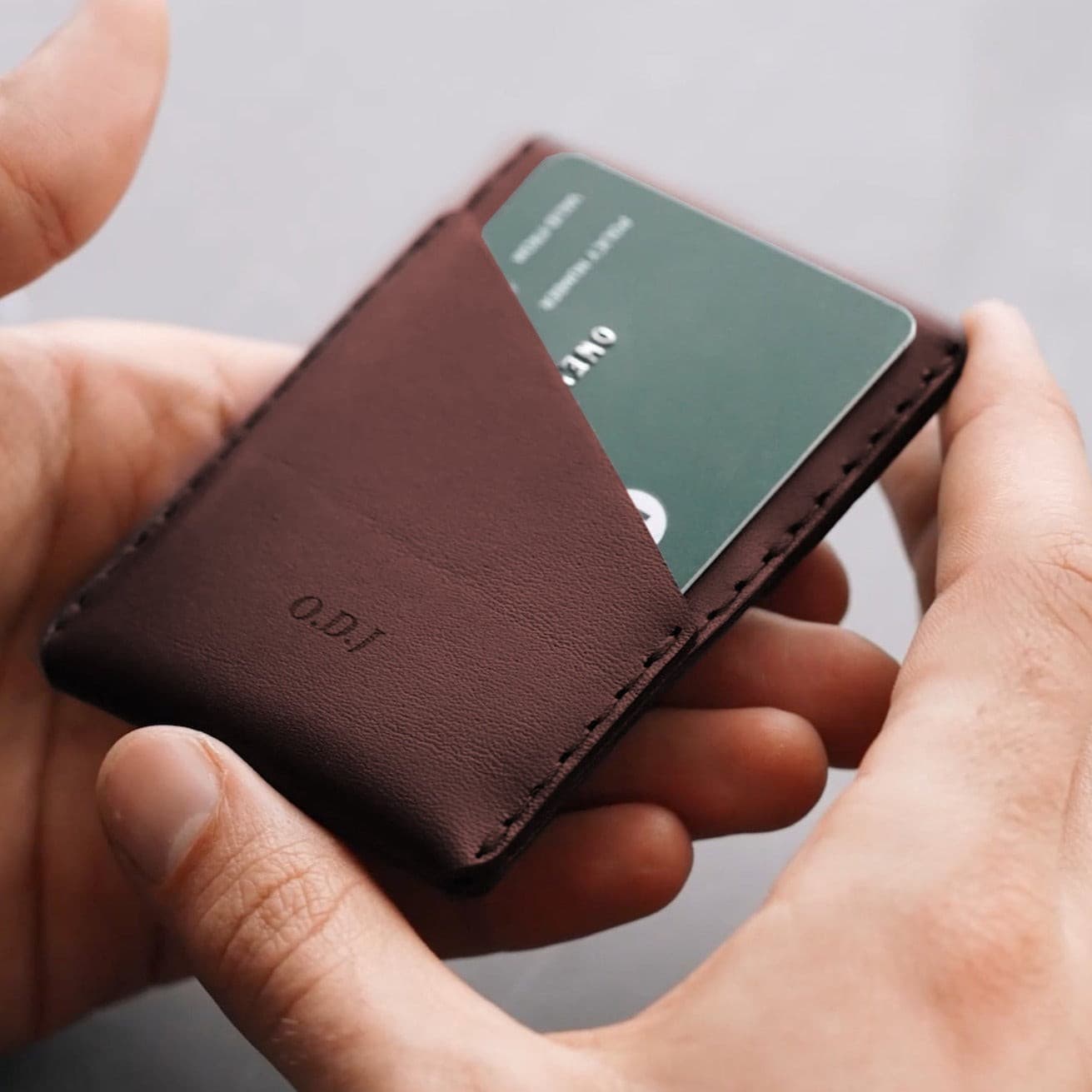 W110CHES Визитница Winston - Каштановый Wingback  - Вид №10