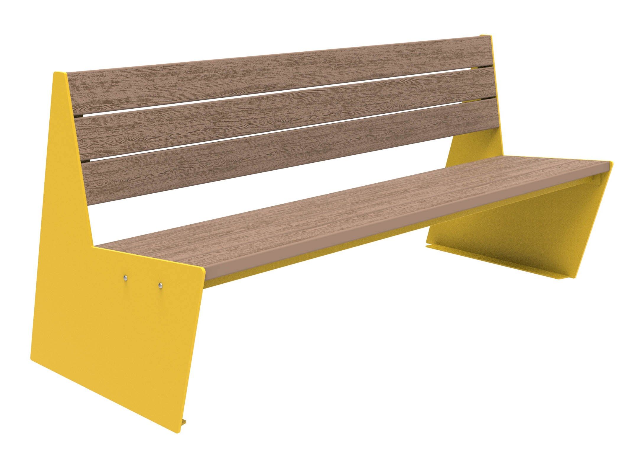 Скамья WPC со спинкой Lazzari Sharp ARCH-00095832 - Вид №3