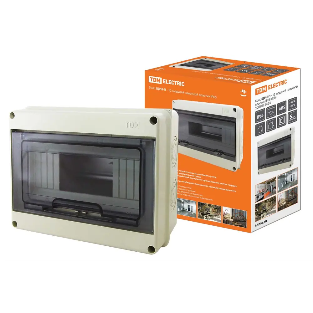 Распределительный щит навесной TDM ЩРН-П-12 на 12 модулей 89428265 STLM-1571895