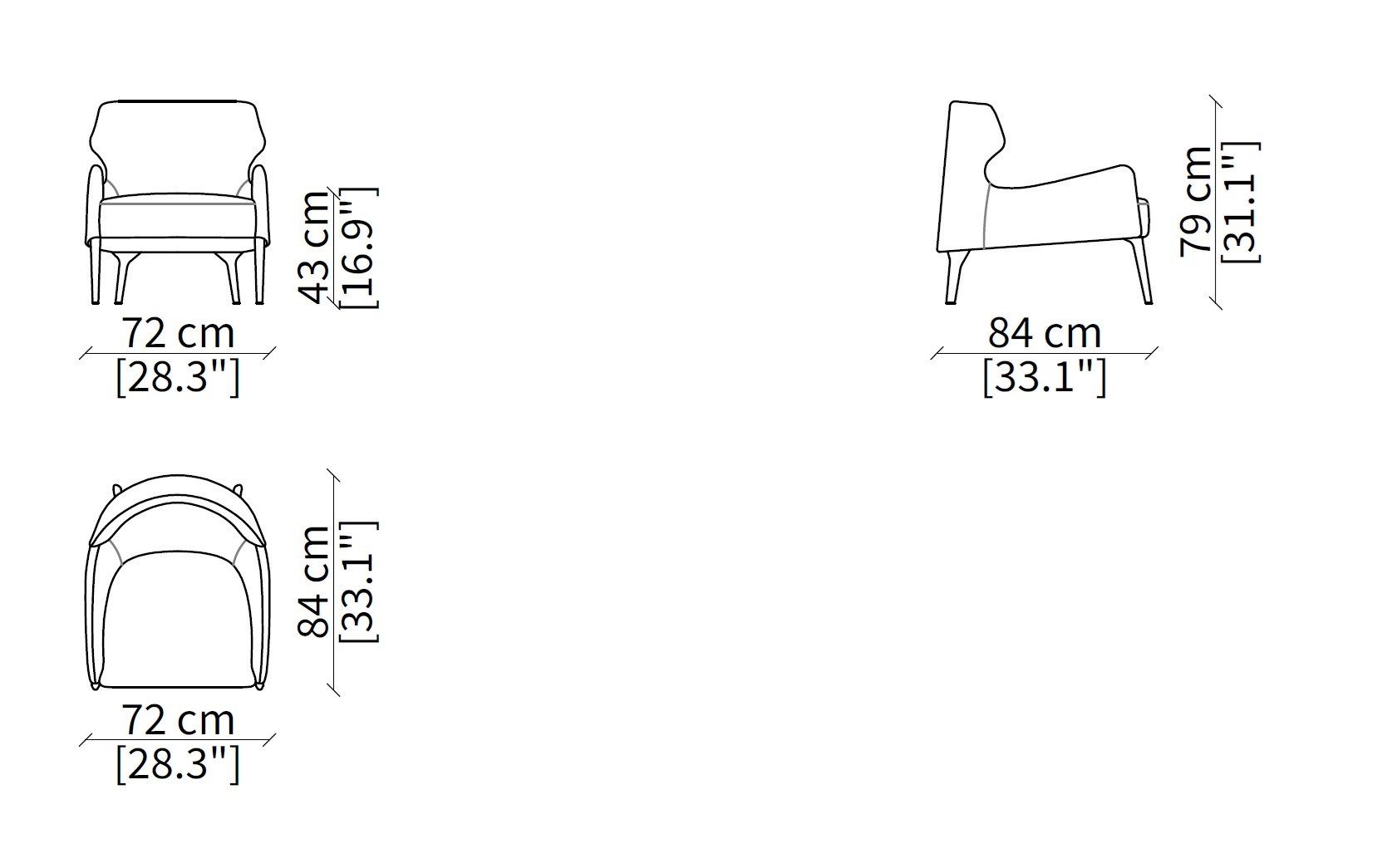Кожаное кресло с подлокотниками Frigerio Crosby ARCH-00111767 - Вид №11